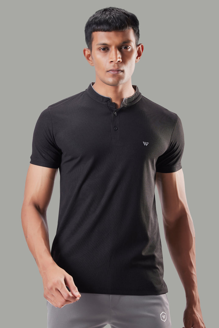 Premium Stand Collar Polo T-shirt