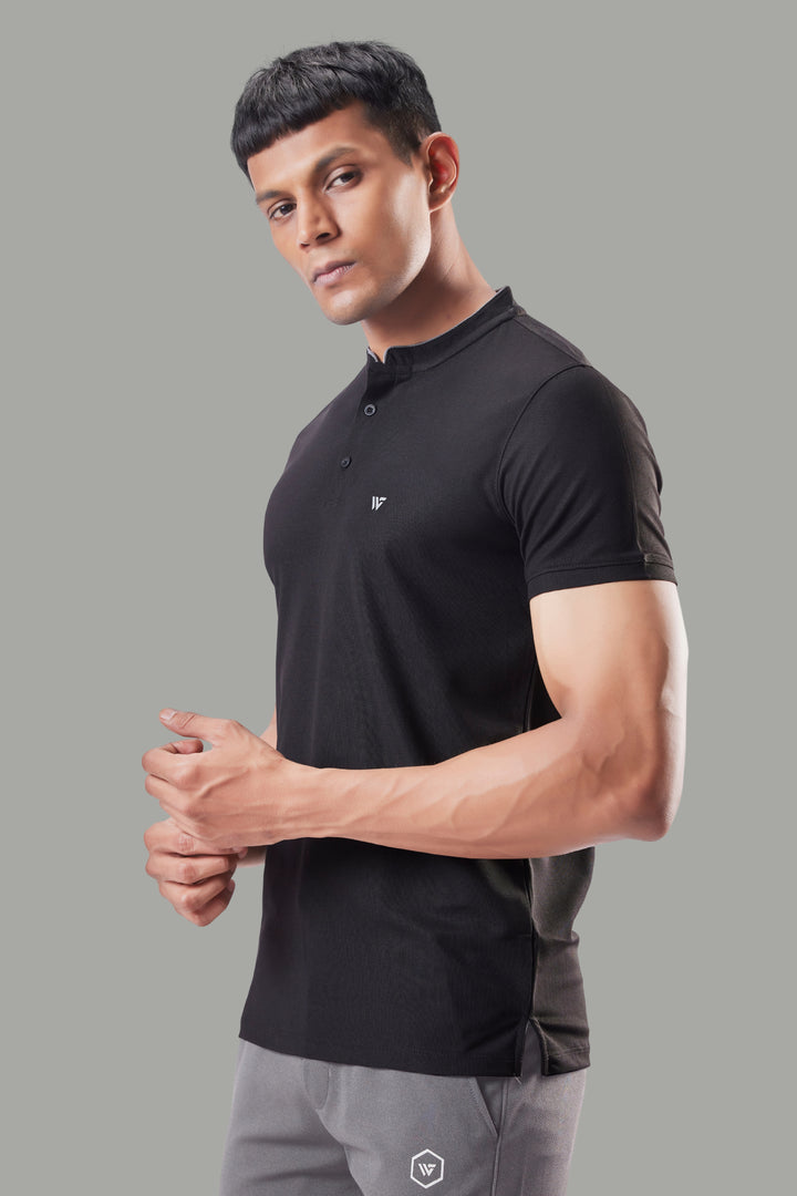 Premium Stand Collar Polo T-shirt