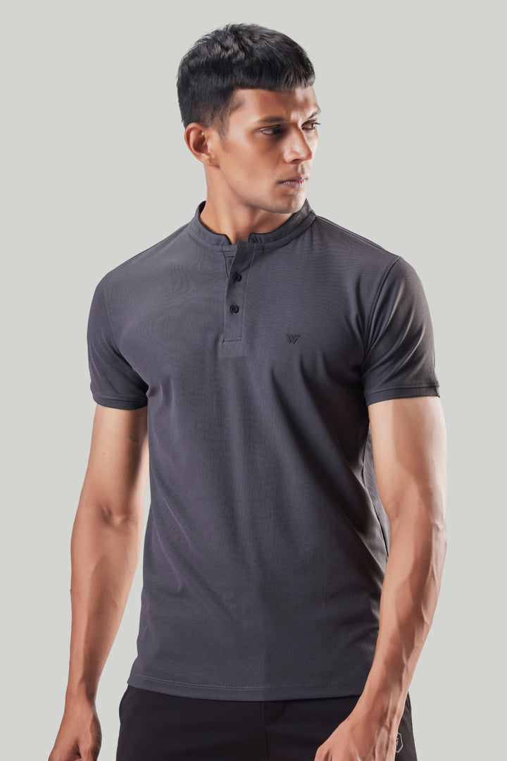 Premium Stand Collar Polo T-shirt