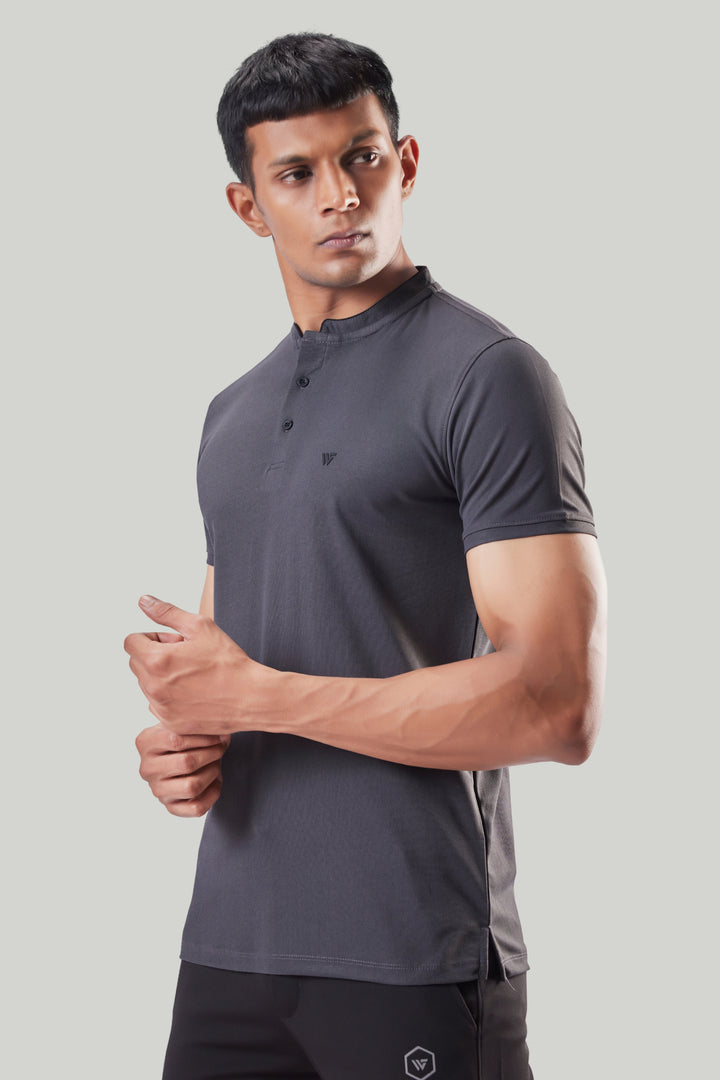 Premium Stand Collar Polo T-shirt