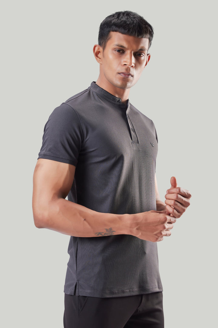 Premium Stand Collar Polo T-shirt