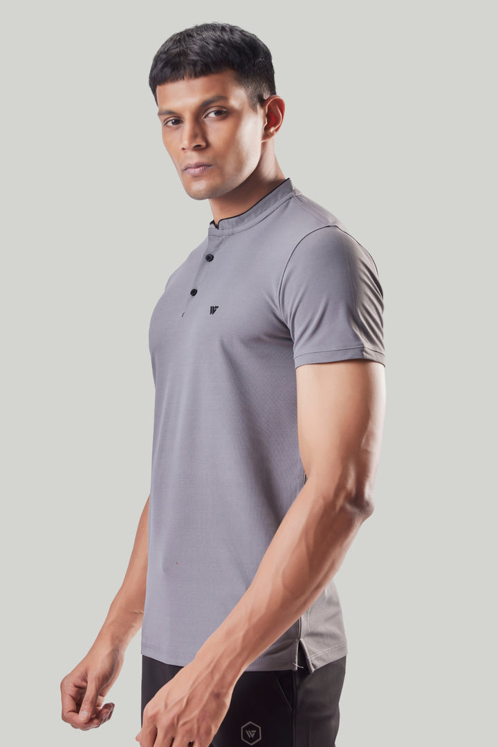 Premium Stand Collar Polo T-shirt