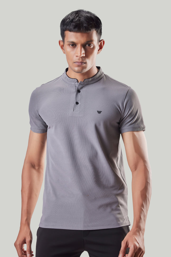 Premium Stand Collar Polo T-shirt