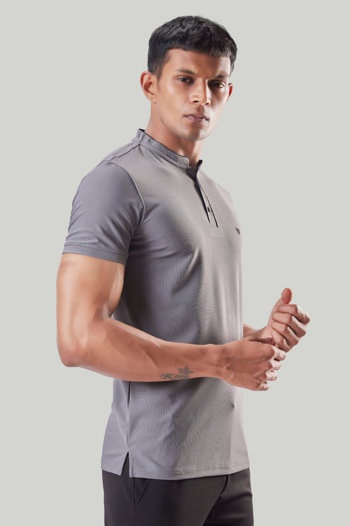 Premium Stand Collar Polo T-shirt